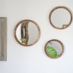 Miroirs en bois rond Etxe Mia!