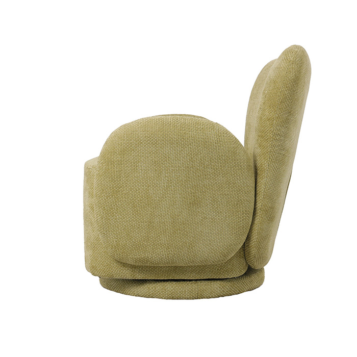 fauteuil pivotant tissu velours couleur matcha Etxe Mia!