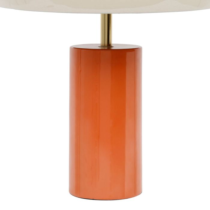 lampe à poser en métal orange et taupe Etxe Mia!