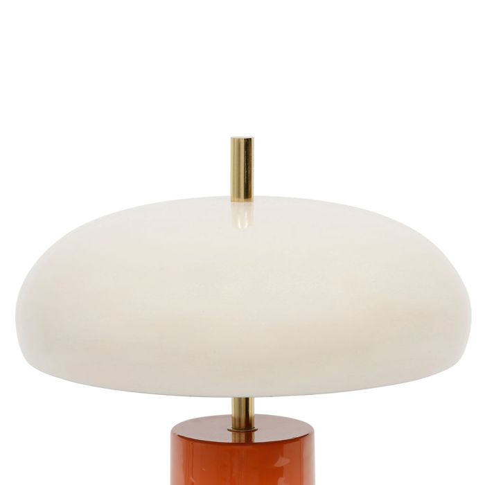 lampe à poser en métal orange et taupe Etxe Mia!