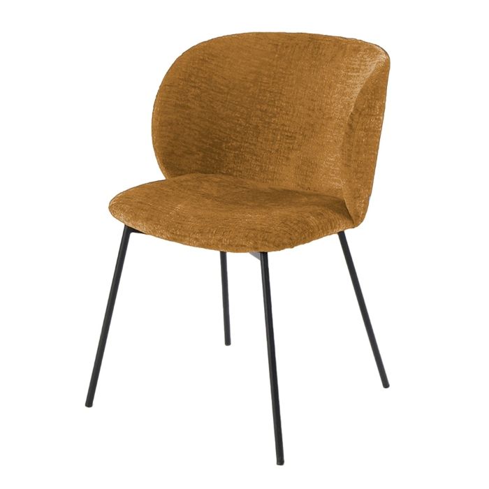 chaise en velours ocre Etxe Mia!