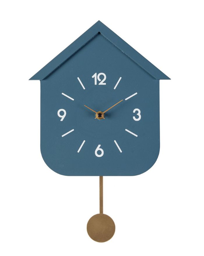 horloge murale bleue Etxe Mia!