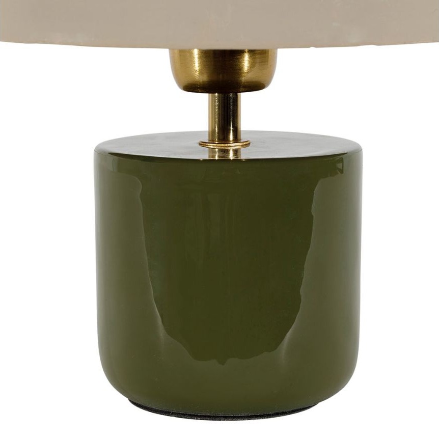 lampe champignon métal écru et kaki Etxe Mia!