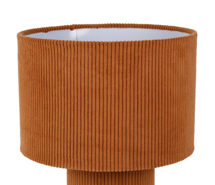 lampe à poser velours côtelé terracotta Etxe Mia!
