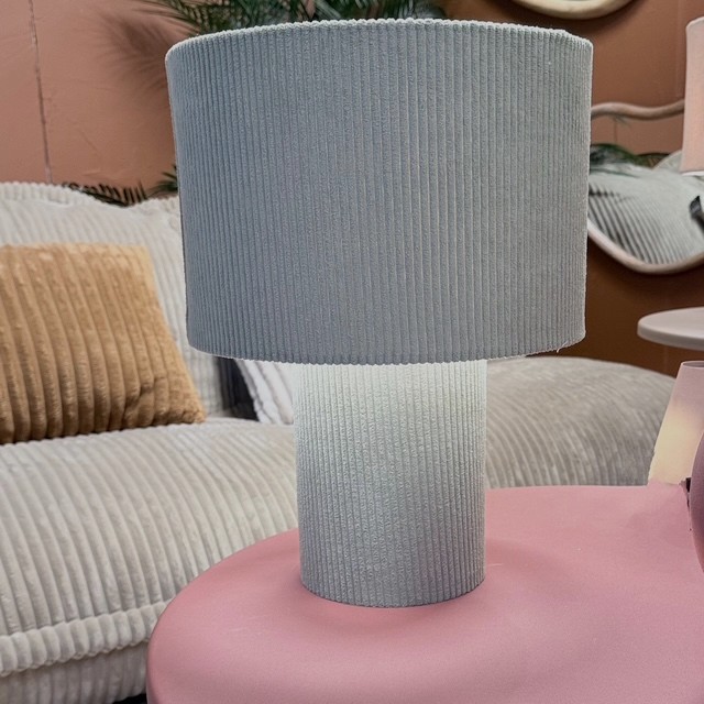 lampe à poser velours côtelé kaki Etxe Mia!
