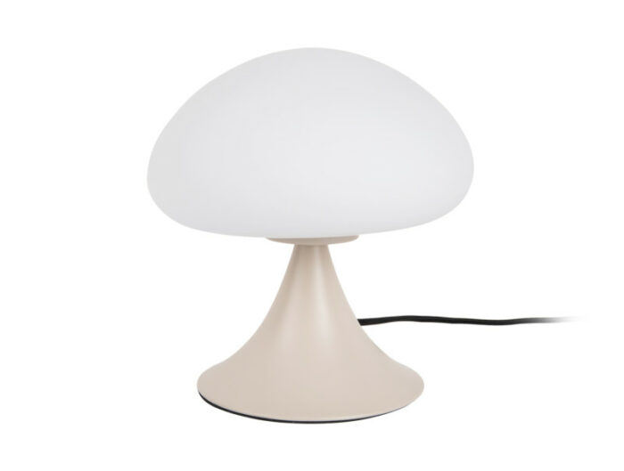 lampe de table beige et verre opaque Etxe Mia!