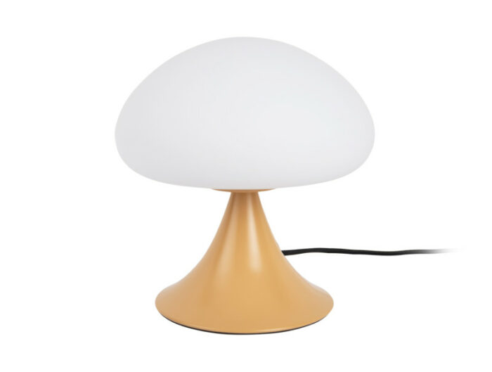 lampe de table jaune et verre opaque Etxe Mia!