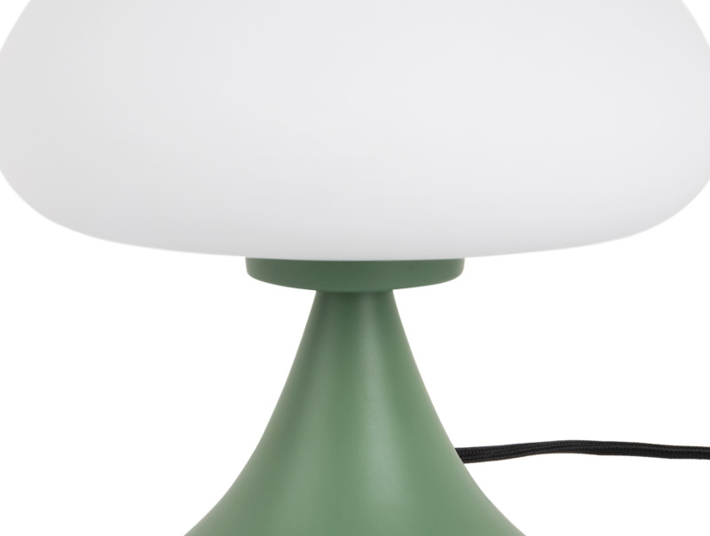 lampe de table verte et verre opaque Etxe Mia!