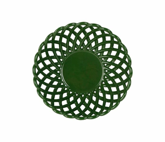 corbeille à fruits verte en grès Etxe Mia!