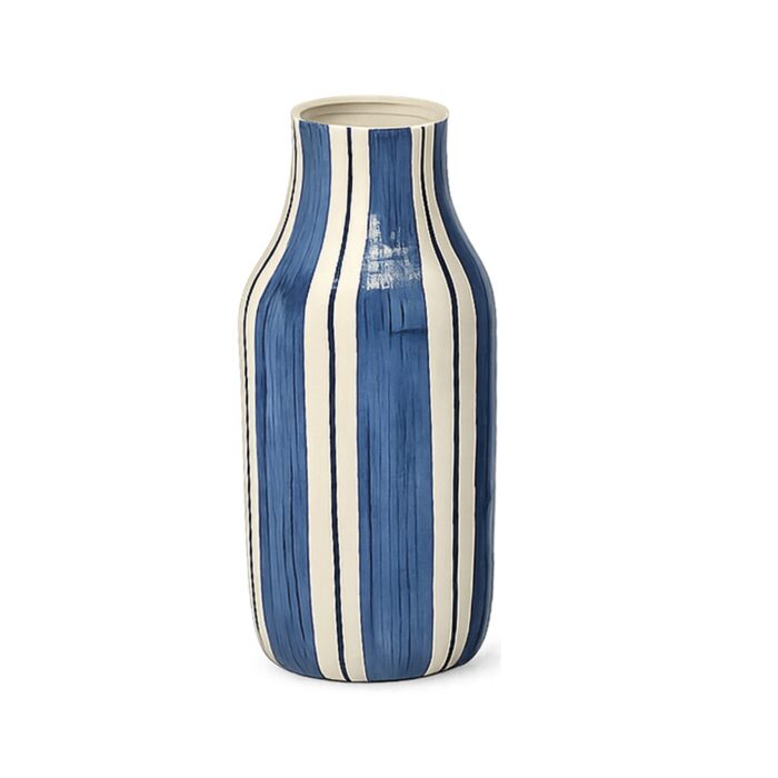 Vase rayé bleu gm Etxe Mia!