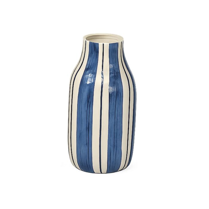 Vase rayé bleu mm Etxe Mia!