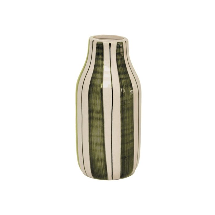 Vase rayé kaki mm Etxe Mia!