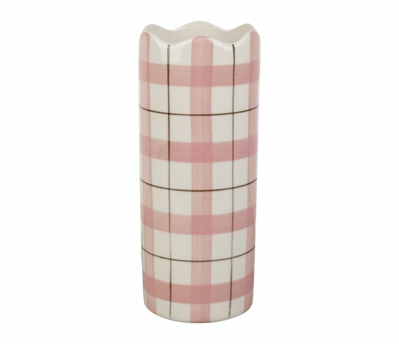 vase carreaux rose Etxe Mia!