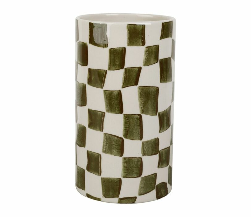 vase carreaux kaki Etxe Mia!