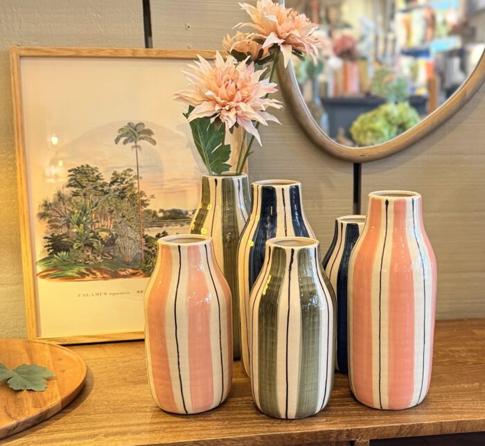 Vases rayés multico ambiance Etxe Mia!