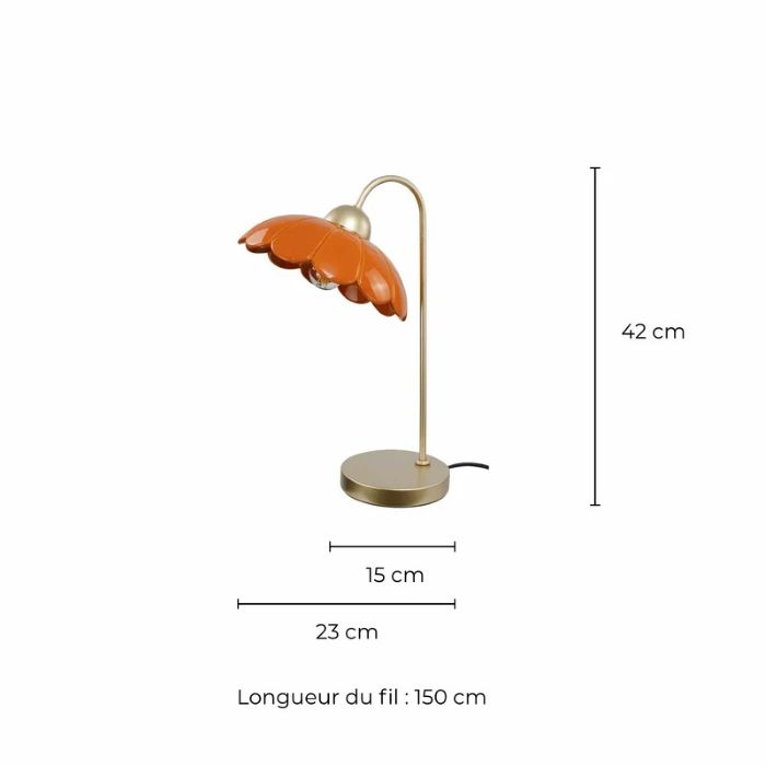 lampe à poser claris orange Etxe Mia!