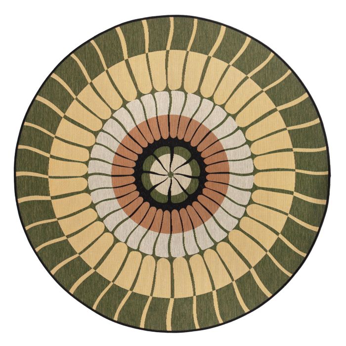 tapis Zeno outdoor-indoor cèdre diamètre 200cm Etxe Mia!